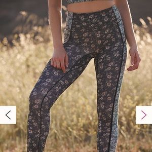 High-Rise Printed Leggings FREE PEOPLE